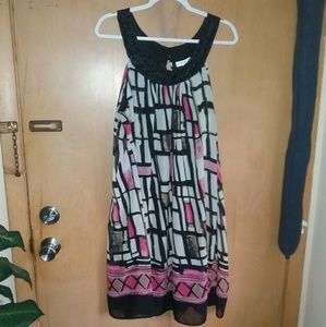 Fashion Bug Black Plus Size Tunic Dress SZ 20W